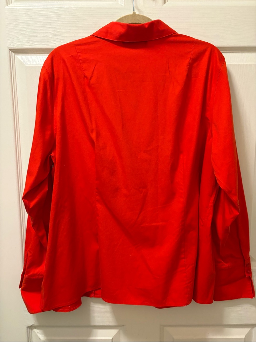 Jones New York Collection Woman Non Iron Red Button-Front Blouse Size 20W Plus - Picture 3 of 8